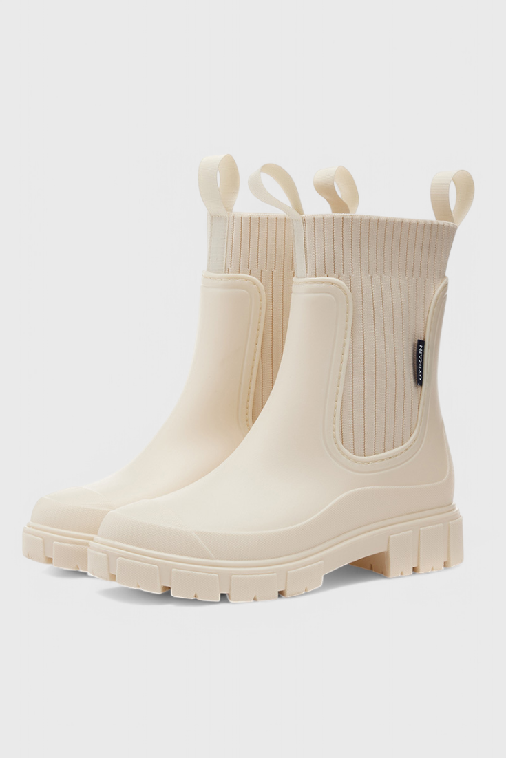 Maelie Waterproof Chelsea Boots Beige Boots