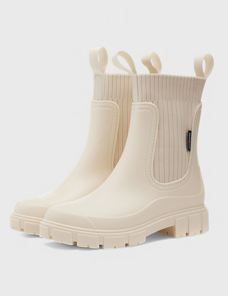 Maelie Waterproof Chelsea Boots Beige Boots