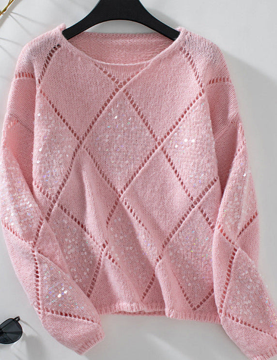 Elegant Sequin-Knit Sweater - OKOHOKO™ FASHION