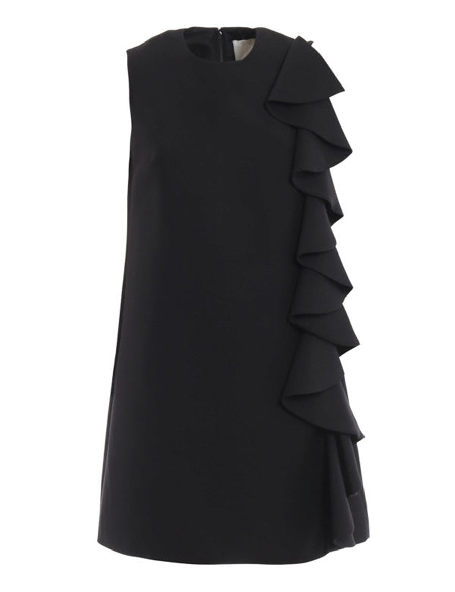 Esmeralda | Elegant Ruffle Dress Black Dresses