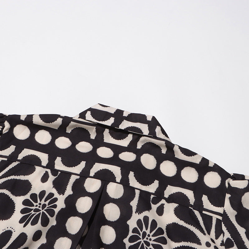 Tatiana™ | Printed Lace-up Waist-Cinching Dress Dress