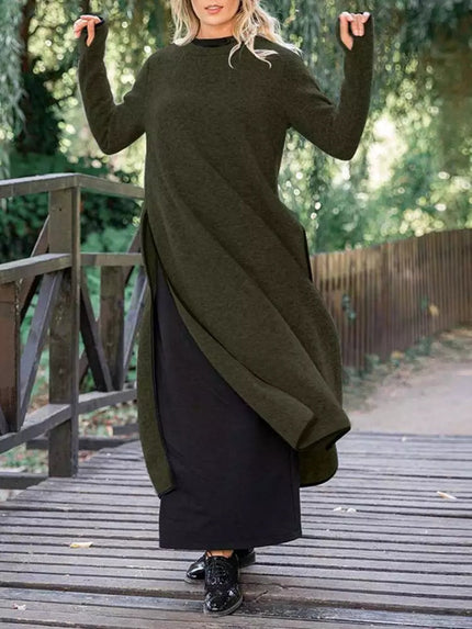 Pauline Laurent | Stylish Loose Layered Dress Green Dresses