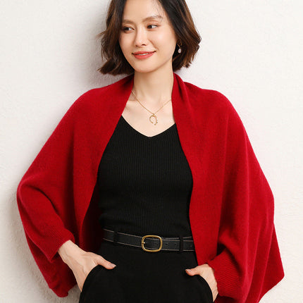 Luxurious Merino Wool Shawl Red Shawls