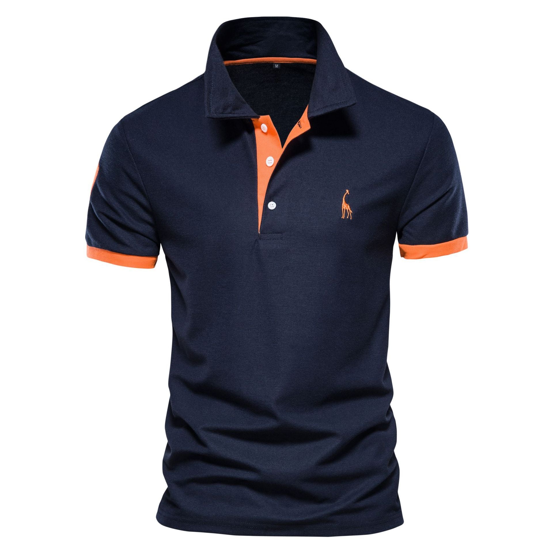 Men's Ralph Polo Shirt Orange Navy Blue Polo Shirts