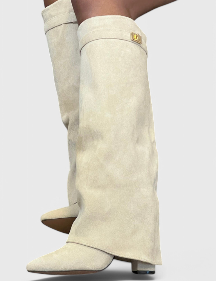 Raya Sleek Everyday Boots Beige Boots