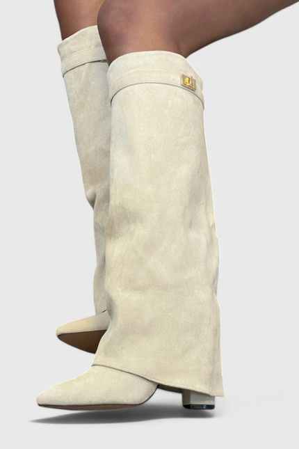 Raya Sleek Everyday Boots Beige Boots