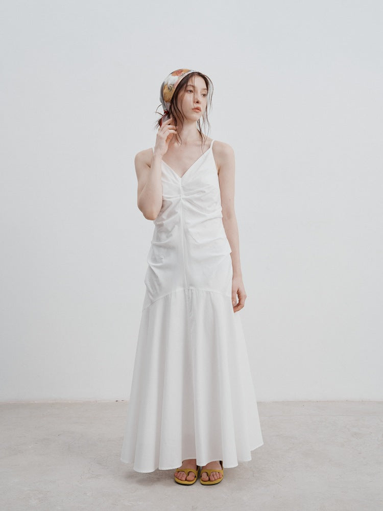 Eve | Pleated Summer Dress White Dress