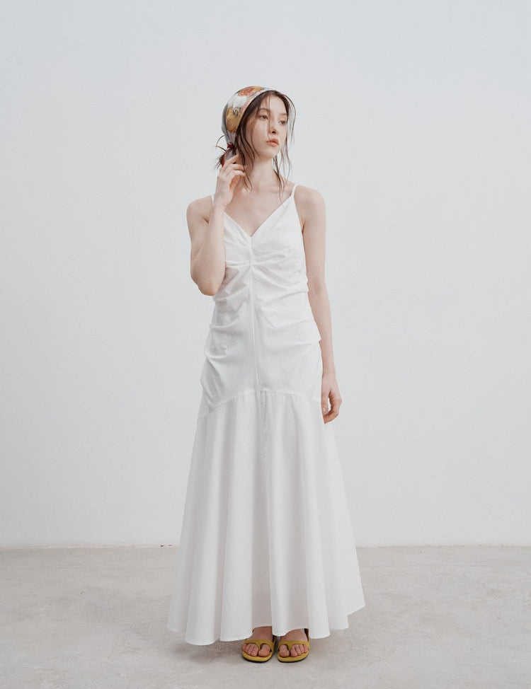 Eve | Pleated Summer Dress White Dress