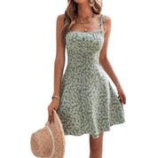 Women's Summer Floral Spaghetti Strap Mini Dress Dresses