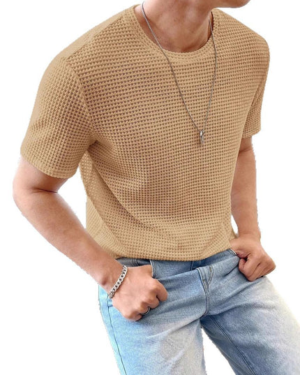 Men's Casual Loose Solid Color Short Sleeve T-Shirt T-Shirts