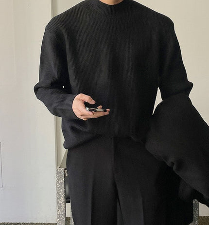 Alexander | Comfortable Wool Sweater Black Sweaters