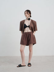 Vesper | High Waist A-line Wide Leg Shorts