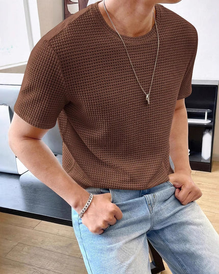 Men's Casual Loose Solid Color Short Sleeve T-Shirt T-Shirts