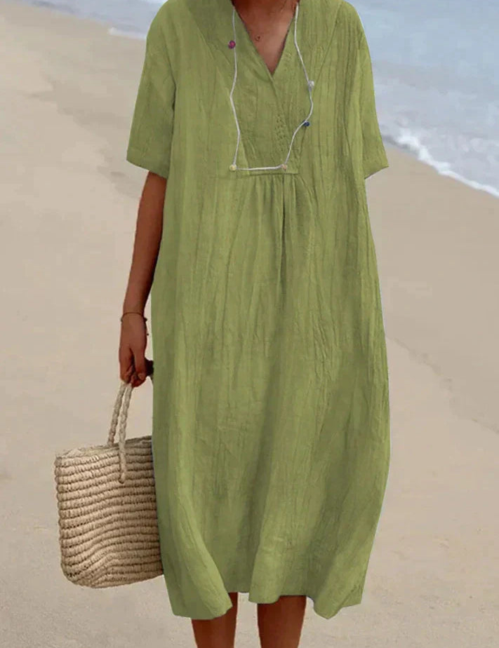 Karyl's Luftiges und Bequemes Sommerkleid Hellgrün Dresses