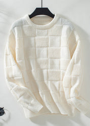 Super Stylish Knit Sweater White sweater