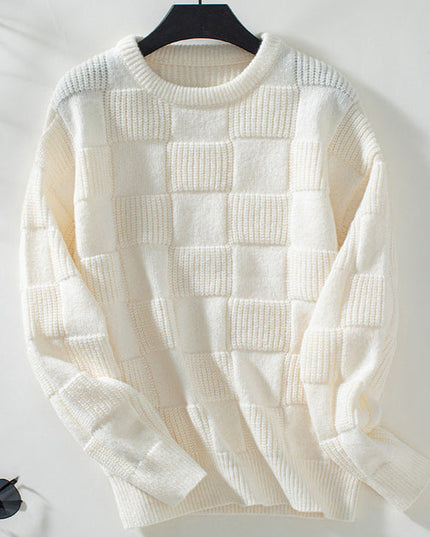 Super Stylish Knit Sweater White sweater