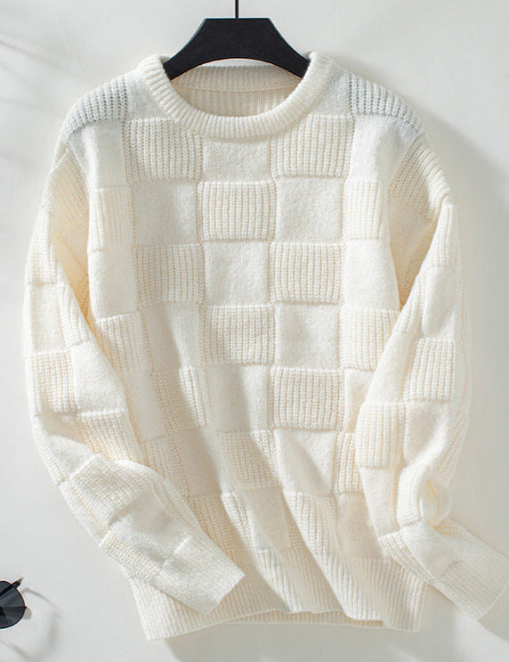 Super Stylish Knit Sweater White sweater