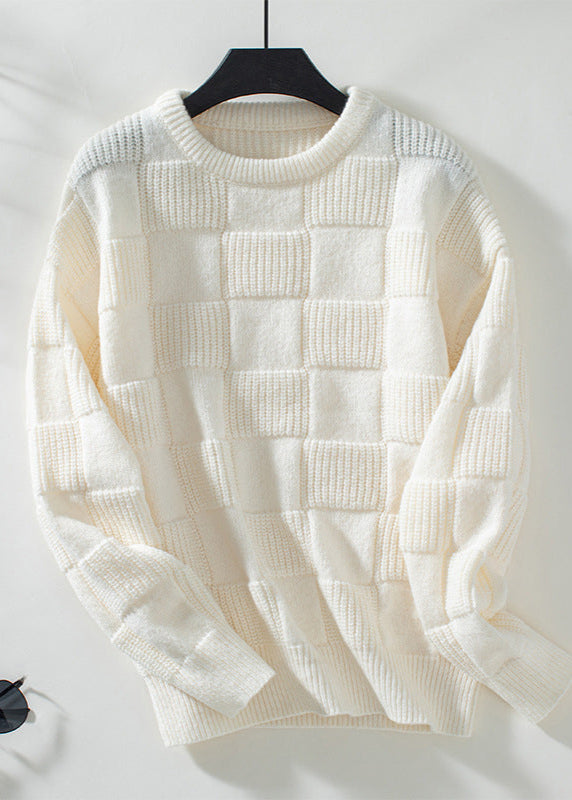 Super Stylish Knit Sweater White sweater