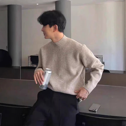 Alexander | Comfortable Wool Sweater Apricot Sweaters