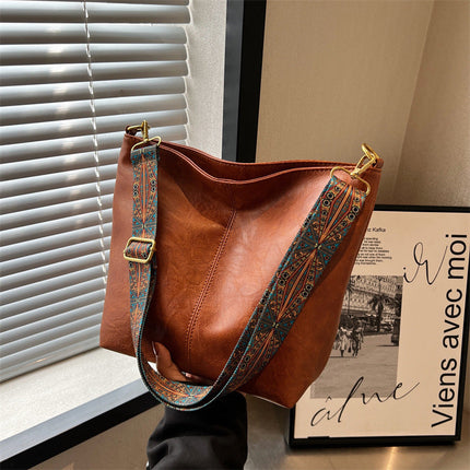 Handwoven Rattan Crossbody Bag Brown Handbags