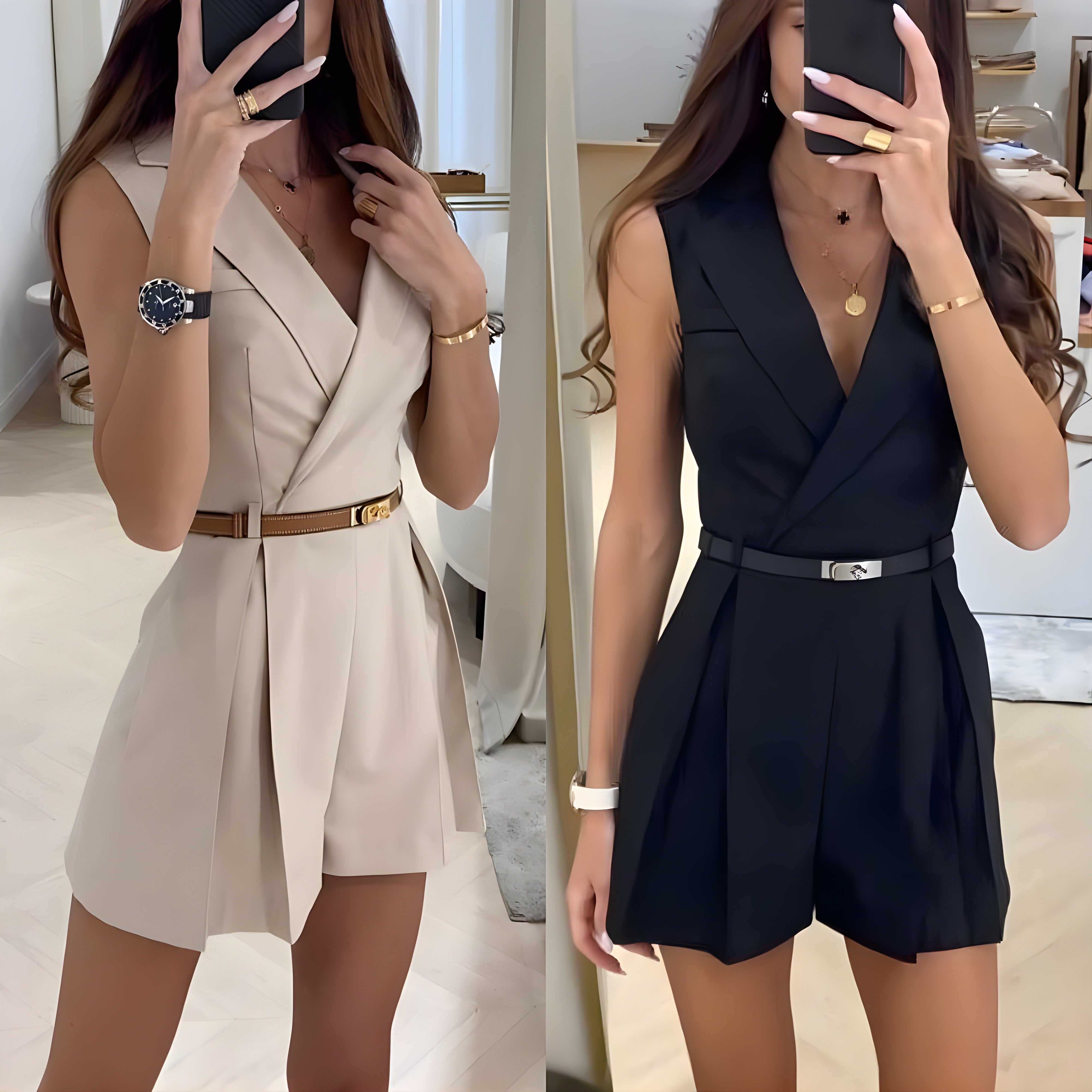 Women's Sleeveless Linen Jumpsuit Jumpsuit