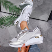 Women's Lace-Up Side-Zip Sneakers Sneakers