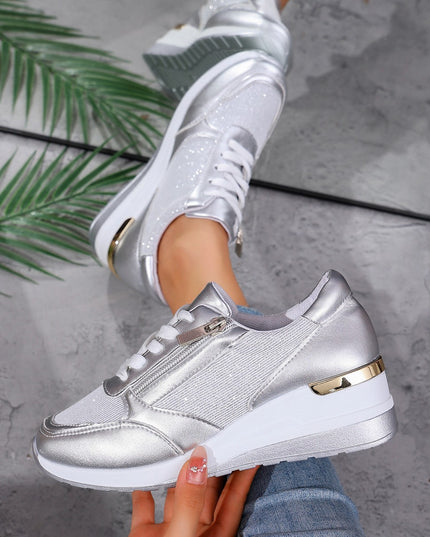 Women's Lace-Up Side-Zip Sneakers Sneakers