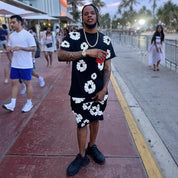 Men's Denim Tears Cotton Flower 3D Printed Shorts Set Shorts
