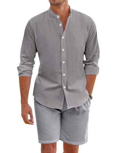 Men’s Beach Shirt & Drawstring Short Set Shirts