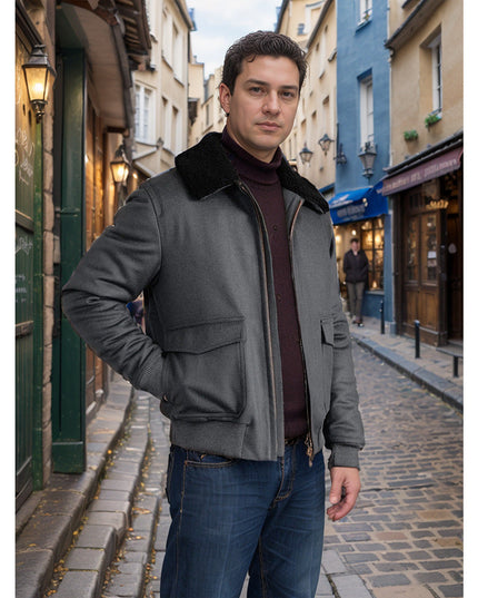 Jason | Casual Zip-Up Jacket Gray