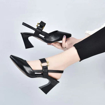 Esa | Orthopaedic Sandals with Heels Black Shoes