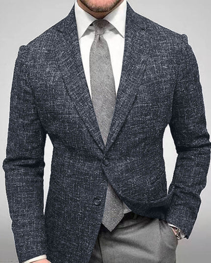 Men's Stylish Linen Blazer Black checked Blazer