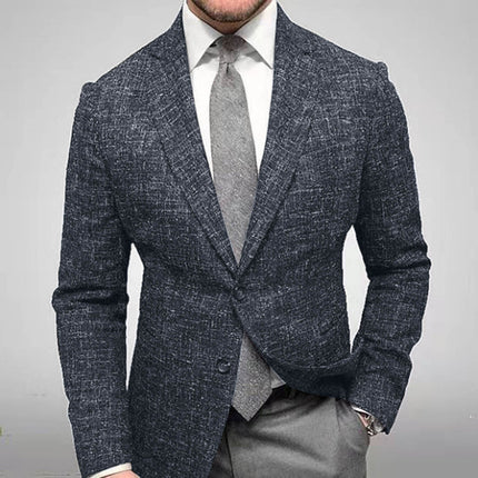 Men's Stylish Linen Blazer Black checked Blazer