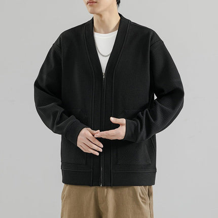 Men's Casual Knit Cardigan Sweater Black Cardigan
