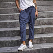 Women's High-Waist Harem Pants with Pockets Trousers