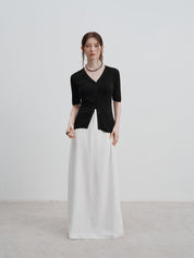 Zuri™ | Ice Silk Knitted Cardigan Blouse Blouse