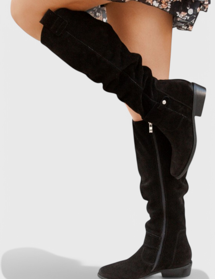 Celine Retro-Inspired High Boots Black Boots
