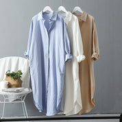 Halena | Long-sleeved shirt Beige Shirt