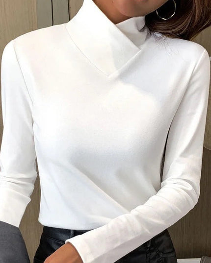 Nancy | Elegant Turtleneck Sweater White