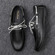 Liam | Comfortable Casual Leather Shoes Black Shoes