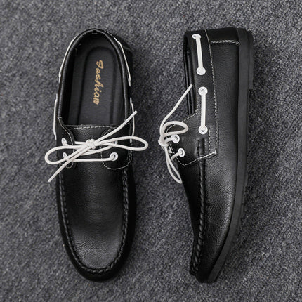 Liam | Comfortable Casual Leather Shoes Black Shoes