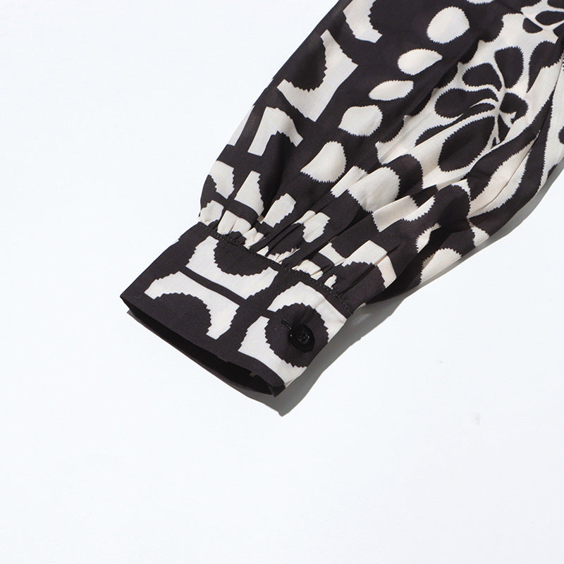 Tatiana™ | Printed Lace-up Waist-Cinching Dress Dress