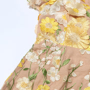 Emilia™ | Floral Puff Sleeve Midi Dress Dress