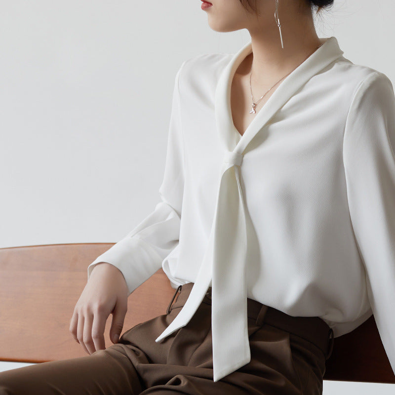 Amelie Tie-Neck Blouse – Chic Lightweight Top Women Blouse