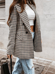 Classic Plaid Tailored Blazer Blazer