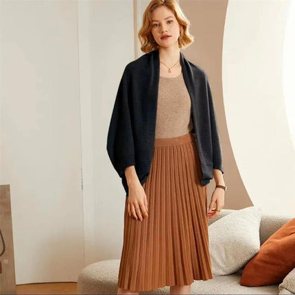 Luxurious Merino Wool Shawl Black Shawls
