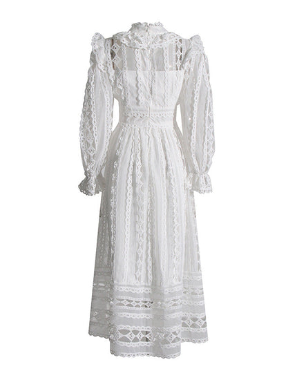 Mackenzie™ | Turtle Necked Lace Long Sleeved Dress Dresses