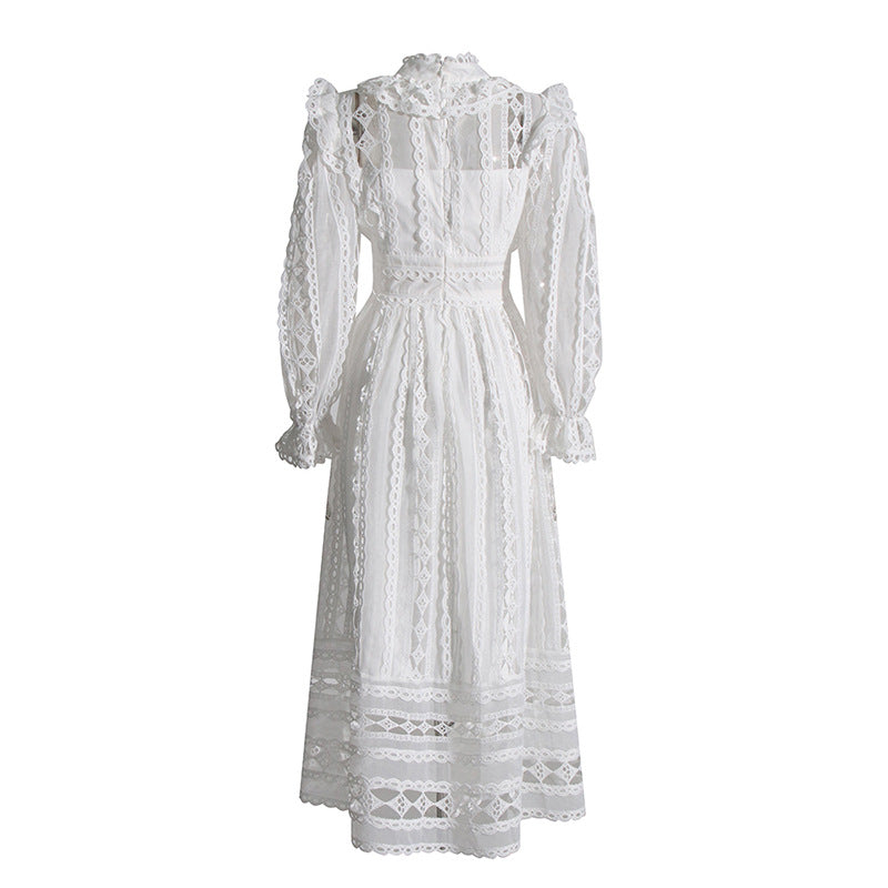 Mackenzie™ | Turtle Necked Lace Long Sleeved Dress Dresses