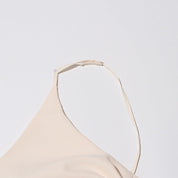 Daphne™ | White Oblique Shoulder Sling Pleated Dress Dresses
