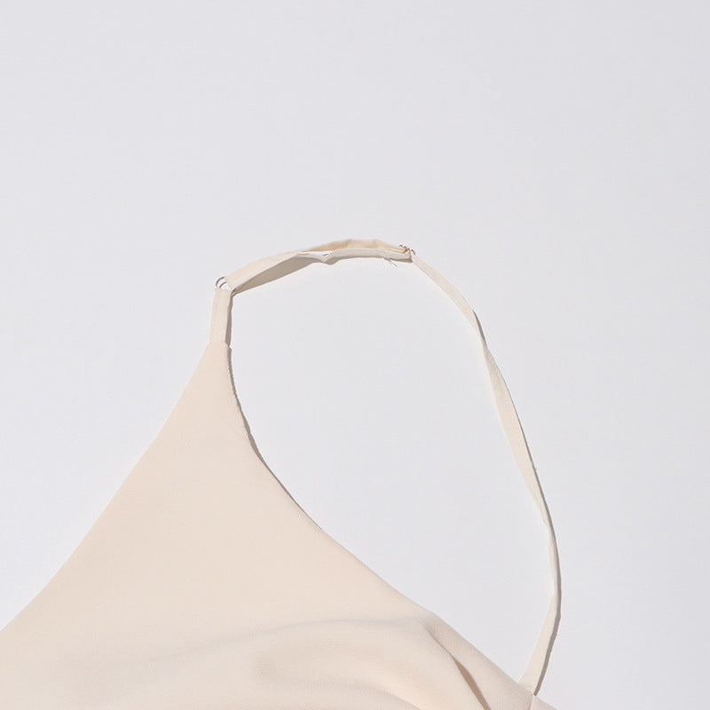 Daphne™ | White Oblique Shoulder Sling Pleated Dress Dresses